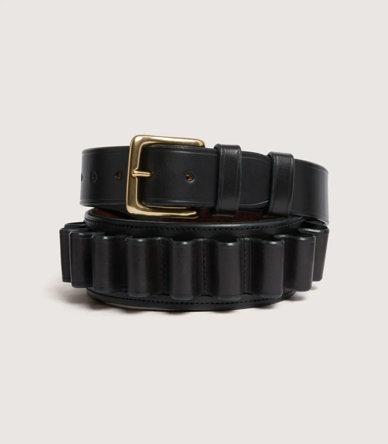 12 Gauge Bridle Leather Cartridge Belt In Dark Brown-Purdey New