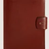 A5 Grain Leather Folio In Brown-Purdey Hot