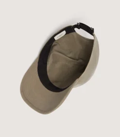 Cotton Baseball Cap In Dark Olive-Purdey Sale