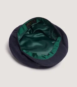 Dalby Check Loden Bakerboy Cap In Navy-Purdey New