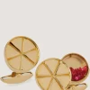 Gold Opening Crimp Cufflinks With Ruby Shot In Gold-Purdey Discount