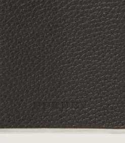 Grainy Leather Hip Flask In Dark Brown-Purdey Hot