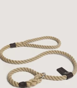 Heavyweight Rope Slip Lead In Natural-Purdey Best