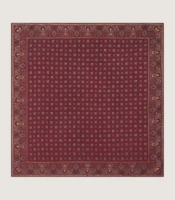 Madder Pocket Square In Wine-Purdey New
