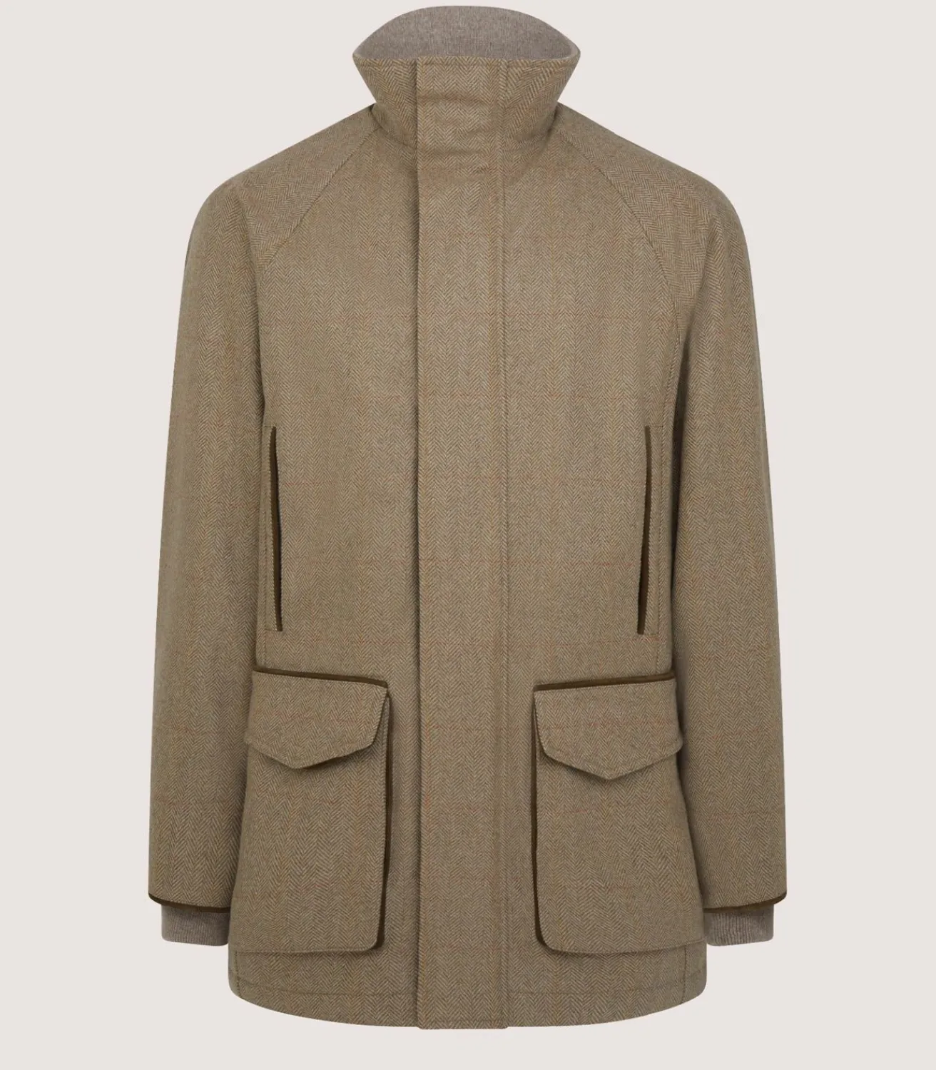 Men'S Cashmere Tweed Raglan Field Coat-Purdey Discount