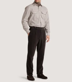 Men'S Club Check Double Pocket Shirt-Purdey New
