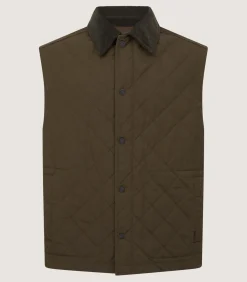 Men'S Dark Olive Padded Gilet-Purdey Sale