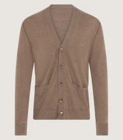 Men'S Extra Fine Worsted Cashmere Seamless Cardigan-Purdey Clearance