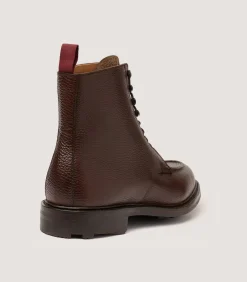Men'S Grain Leather Ankle Boot In Dark Brown-Purdey