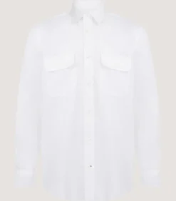 Men'S Handkerchief Linen Double Pocket Shirt-Purdey Online