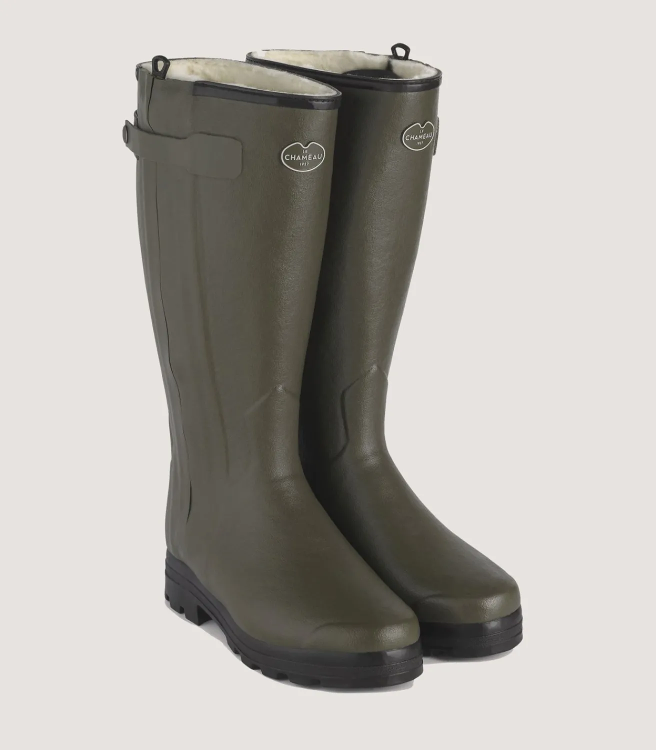 Men'S Le Chameau Chasseur Wool Lined Boot In Dark Green-Purdey Discount