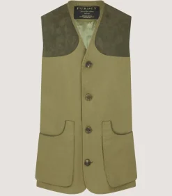 Men'S Lightweight Cotton Sporting Vest In Green-Purdey Best