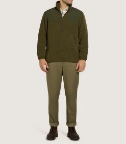 Men'S Merino Lux Half Zip Sporting Fleece-Purdey Discount