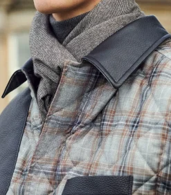 Men'S Padded Barn Gilet In Flannel Grey-Purdey