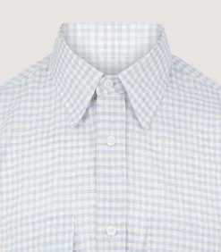 Men'S Pale Indigo Double Pocket Shirt-Purdey Online