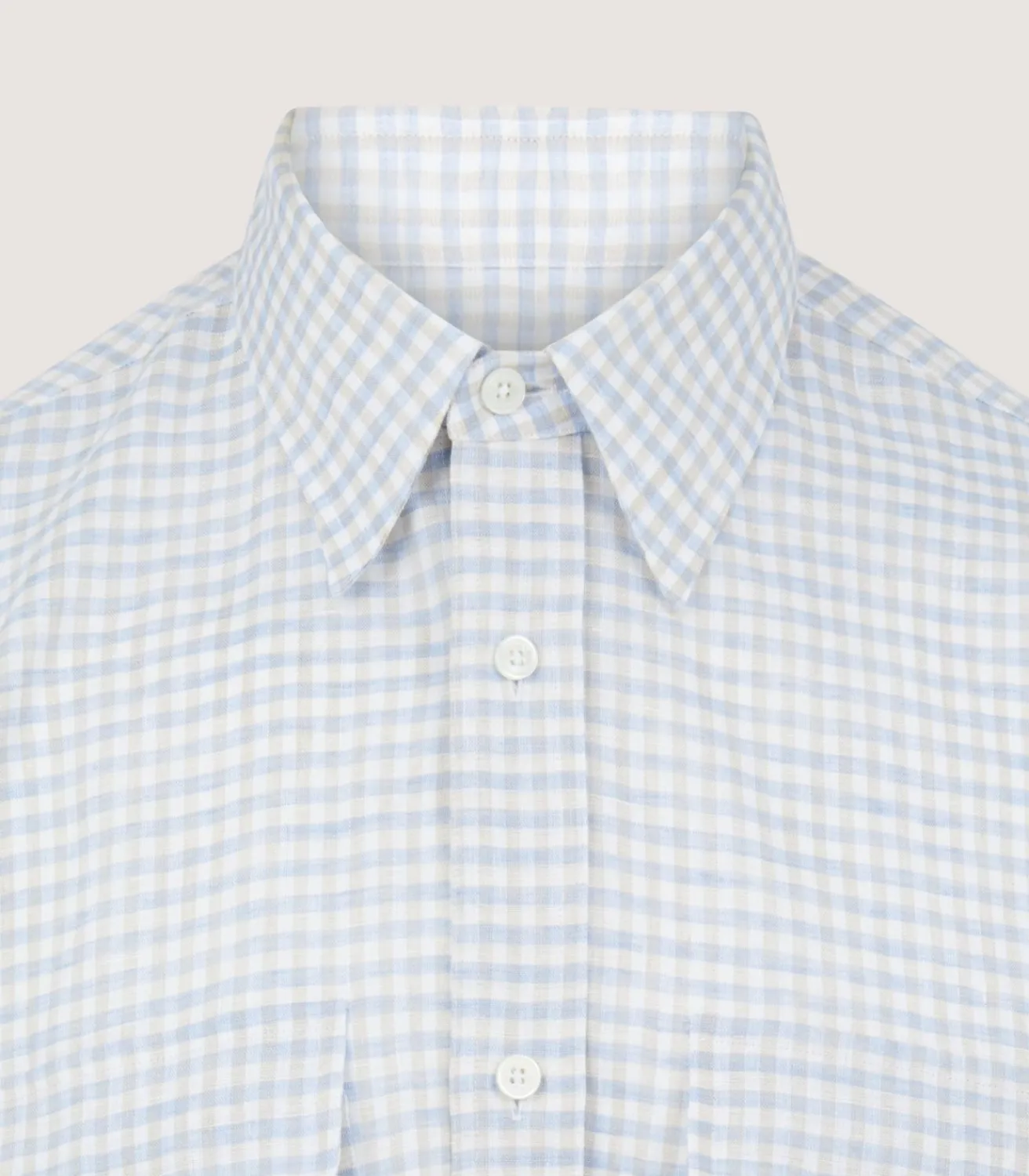 Men'S Pale Indigo Double Pocket Shirt-Purdey Online
