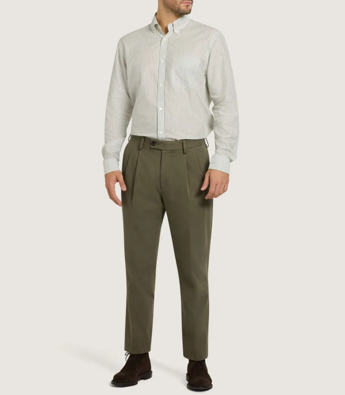 Men'S Sage Button Down Shirt-Purdey Sale