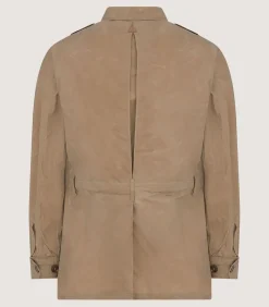 Men'S Summer Dry Wax Safari Jacket In Taupe-Purdey Best