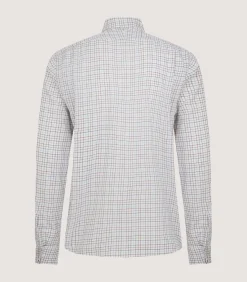 Men'S Summer Sporting Half Tattersall Double Cuff Shirt-Purdey