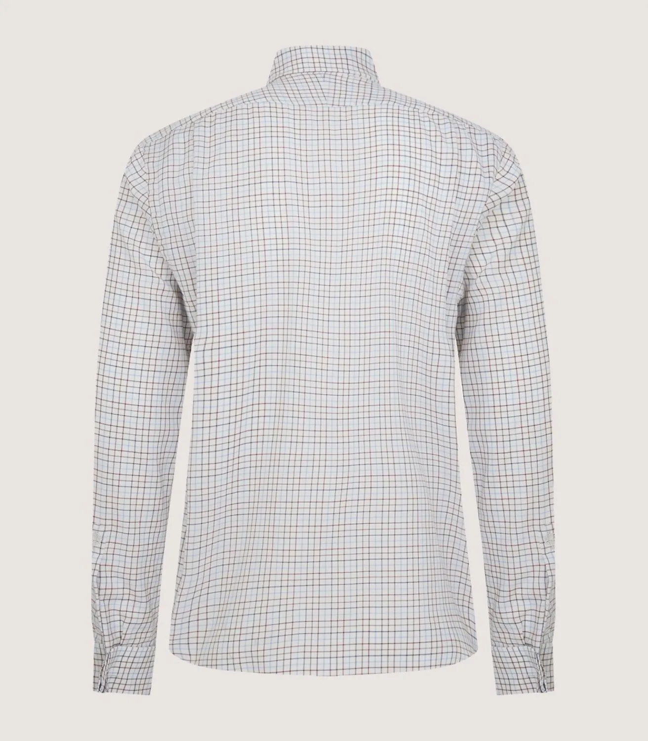 Men'S Summer Sporting Half Tattersall Double Cuff Shirt-Purdey