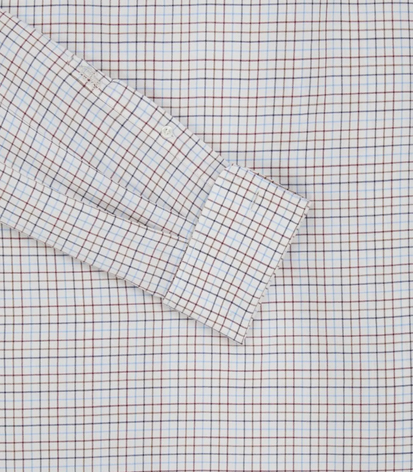 Men'S Summer Sporting Half Tattersall Double Cuff Shirt-Purdey