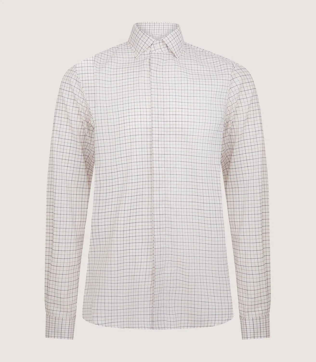 Men'S Summer Sporting Tattersall Double Cuff Shirt-Purdey Sale