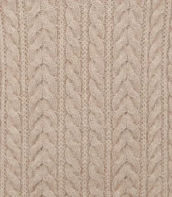 Men'S Taupe Cashmere Linen V Neck Cricket Jumper-Purdey New