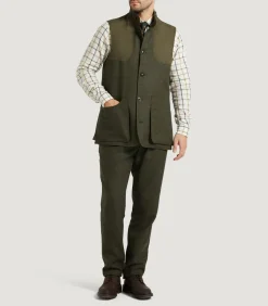 Men'S Technical Tweed High Collar Sporting Vest In Strathbeg-Purdey Clearance