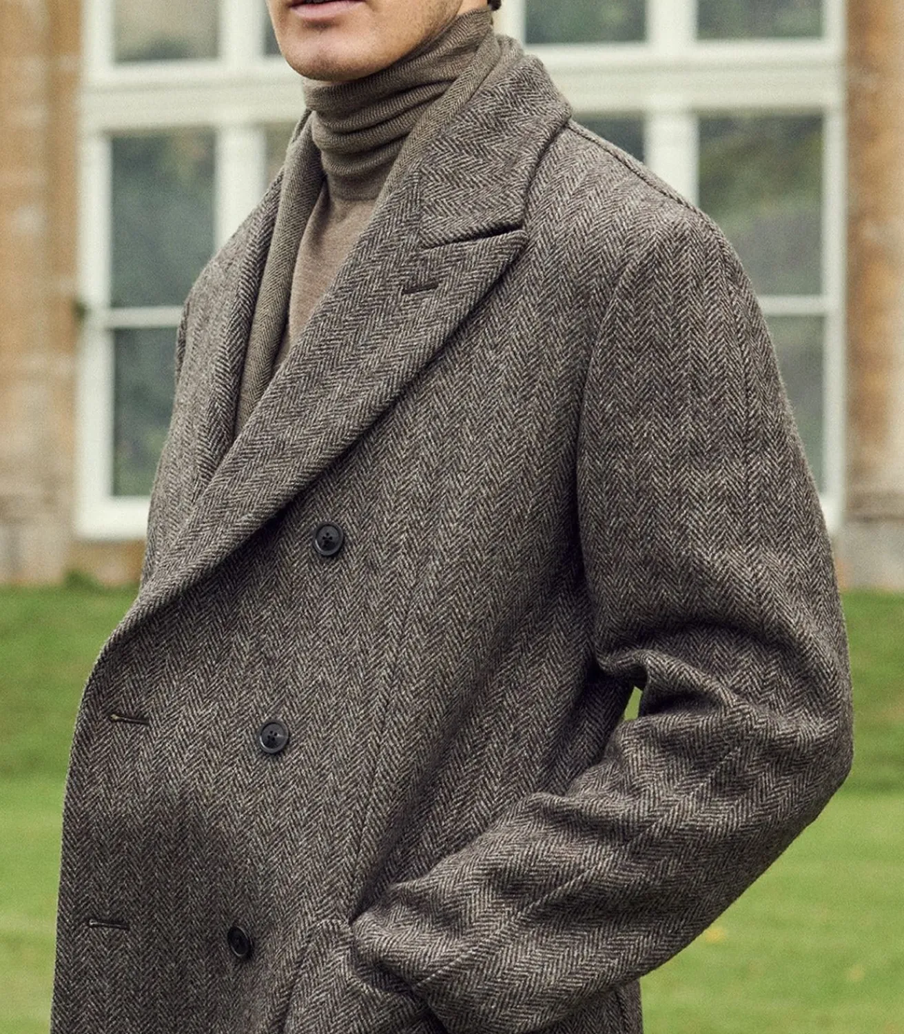Men'S Town And Country Coat In Antler-Purdey Discount