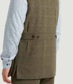 Men'S Tweed High Collar Sporting Vest In Morlich-Purdey Online
