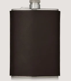 8Oz Leather Flask In Dark Brown-Purdey Online