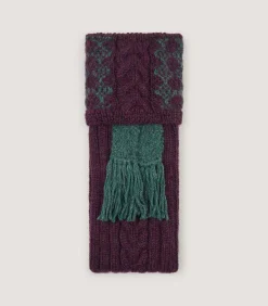 Penberth Chequered Alpaca Field Sock In Purple Heather-Purdey Online