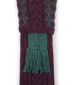 Penberth Chequered Alpaca Field Sock In Purple Heather-Purdey Online