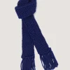 Saltby Handknitted Wool Garter In Navy-Purdey Outlet