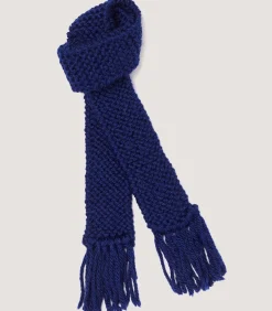 Saltby Handknitted Wool Garter In Navy-Purdey Outlet