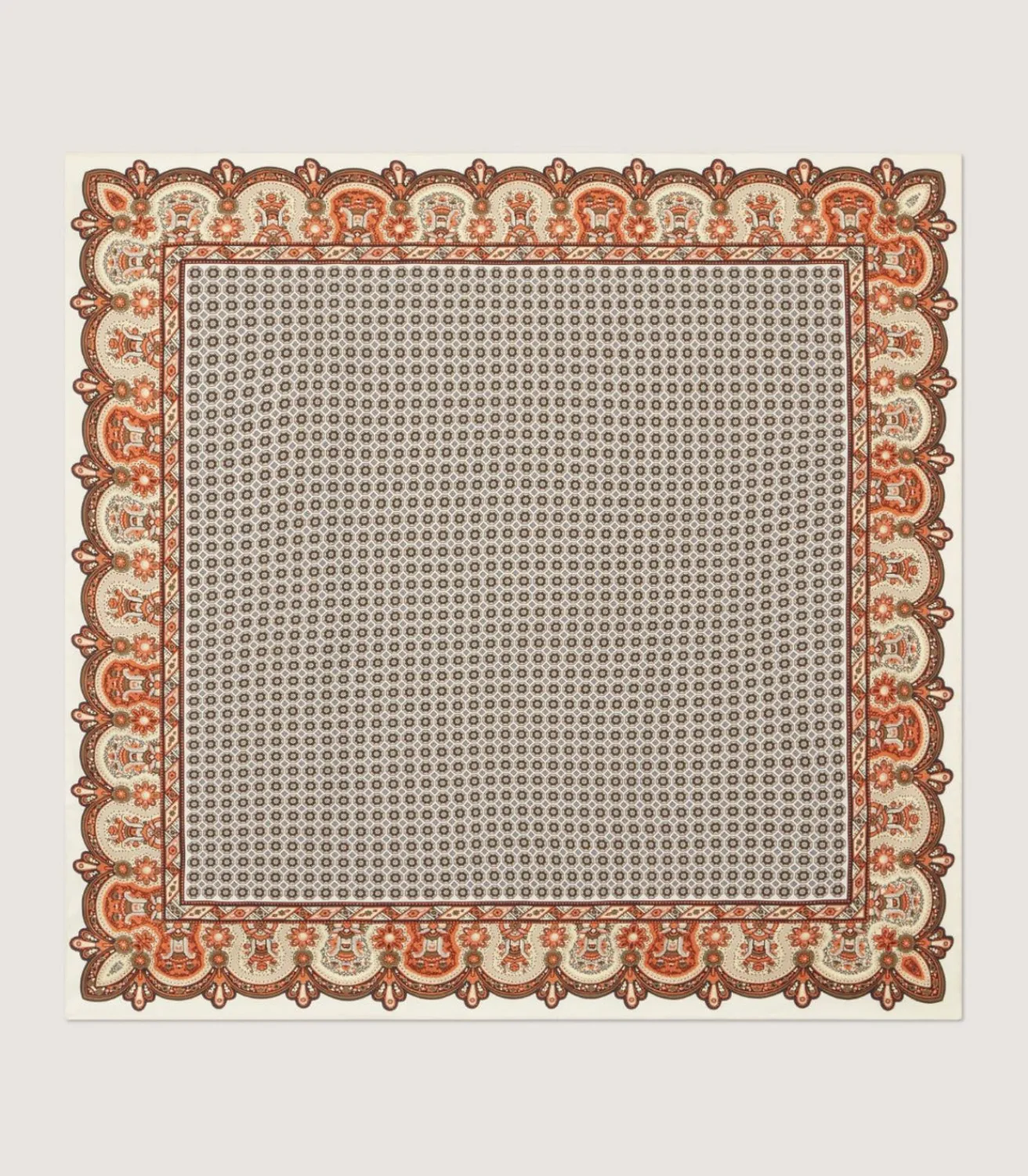 Small Medallion Scarf In Rust-Purdey Best