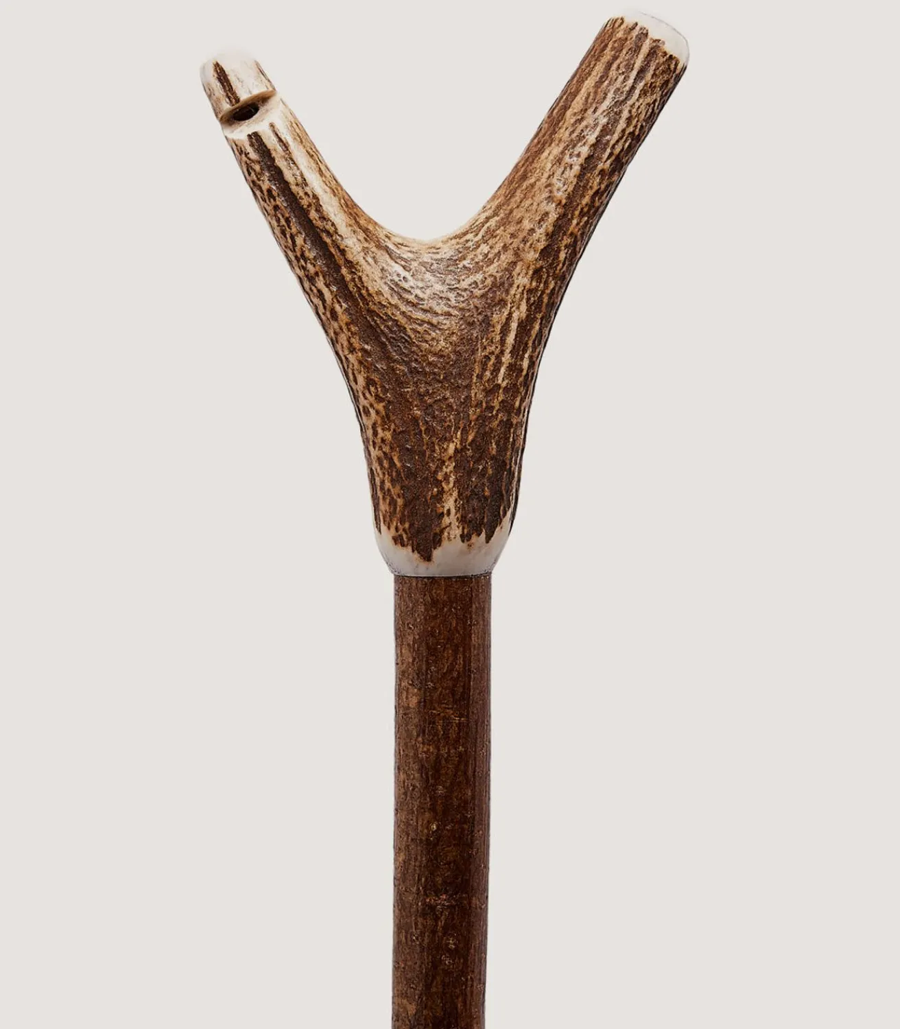 Staghorn Whistle Thumbstick In Natural-Purdey Hot
