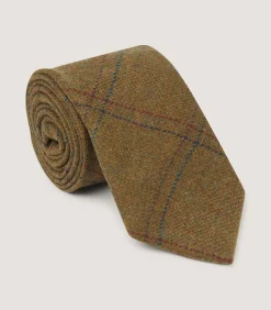 Tweed Check Tie In Berkshire Green-Purdey Sale