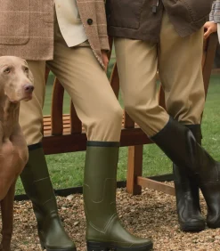 Women'S Brushed Cotton Twill Paddock Trousers In Khaki-Purdey Outlet