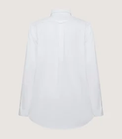 Women'S Button Down Signature Cotton Twill Shirt In White-Purdey Sale