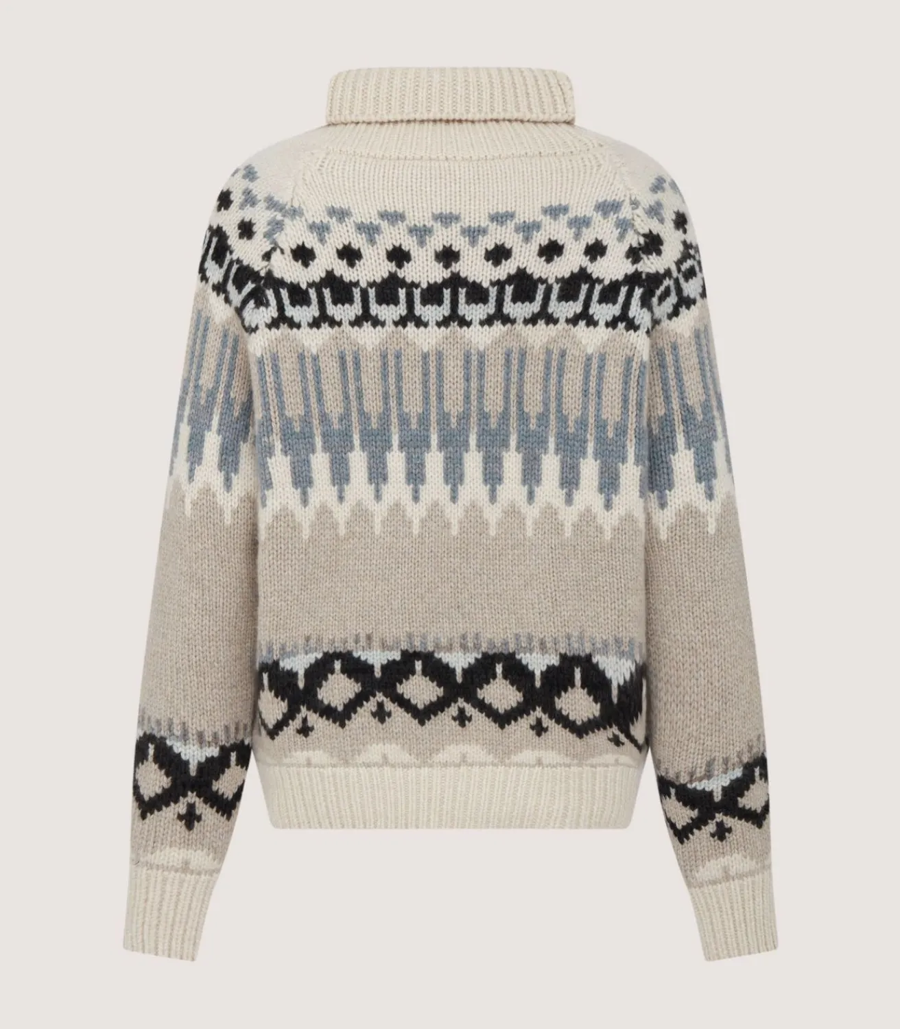 Women'S Cashmere Fairisle Falcon Crew Neck Sweater In Kestral-Purdey