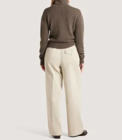 Women'S Cashmere Turtleneck Sweater With Chest Pocket-Purdey New