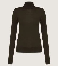 Women'S Extra Fine Worsted Cashmere Turtleneck-Purdey Hot