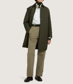 Women'S Long Quilted Jacket In Dark Olive-Purdey Online