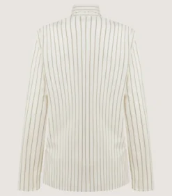 Women'S Scarf Neck Blouse In Pale Stone-Purdey