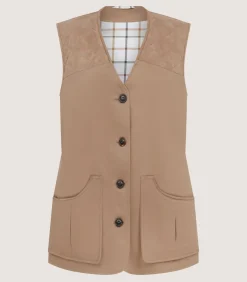Women'S Summer Cotton Sporting Vest In Dark Taupe-Purdey