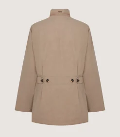 Women'S Summer Dry Wax Field Coat In Taupe-Purdey Hot