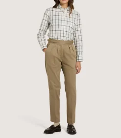 Women'S Summer Sporting Windowpane Shirt-Purdey Hot