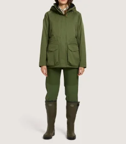Women'S Technical Lancashire Field Coat In Moss Green-Purdey Outlet