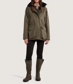Women'S Technical Lancashire Field Coat In Drab-Purdey Discount